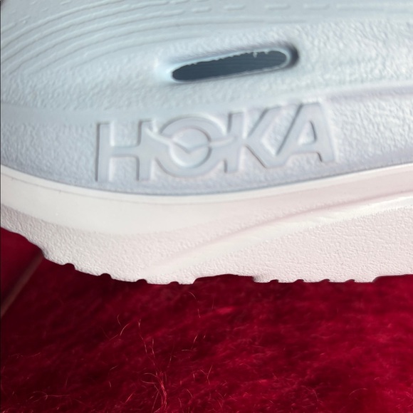 HOKA ORA RECOVERY SLIDE 3 ICE WARTER/ AIRY BLUE RUBBER SLIDES UNISEX W9/M7 NWT - Picture 4 of 7